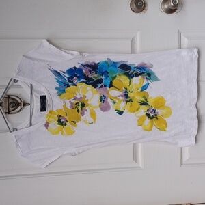 AMERICAN EAGLE OUTFITTERS Floral SS T-Shirt Sz L